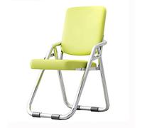 Sedia pieghevole portatile in metallo, con seduta e schienale imbottiti in pelle PU, comoda, leggera, sgabello pieghevole per ufficio e conferenze (bianco, 75 cm)