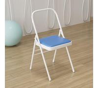 Sedia pieghevole portatile in metallo, design leggero, struttura rinforzata senza schienale, perfetta per campeggio e giardino, seduta all'aperto, facile da riporre e confortevole