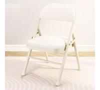 Sedia pieghevole portatile, multicolore, con struttura in metallo imbottita, leggera e per uso interno ed esterno, ideale per campeggio ed eventi (colore: bianco + bianco)