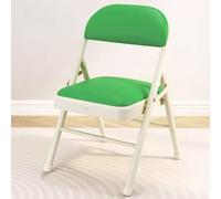 Sedia pieghevole portatile, multicolore, con struttura in metallo imbottita, leggera e per uso interno ed esterno, ideale per casa, ufficio, picnic, giardino, bianco e verde chiaro