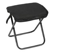Sedia pieghevole portatile per l'attesa in coda | Mini sgabello per campeggio, pesca e viaggi | Sedia leggera per il tempo libero(Black)
