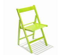 Sedia pieghevole salvaspazio in legno di faggio verde bar casa pub mare giardino