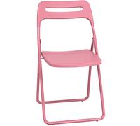 Sedia pieghevole Sedie Richiudibili Da Interno Semplice Sedia Da Conferenza Per Ufficio, Singola Sedia Di Svago Del Giardino, Sedia Pieghevole Portatile Con Maniglia ( Color : Rosa , S : 42*48*80cm )