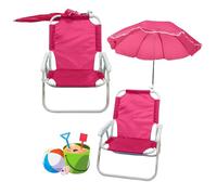 Sedia Pieghevole Spiaggina con Ombrello Piegevole Portatile