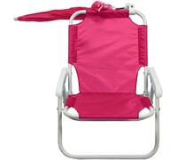 Sedia Pieghevole Spiaggina Con Ombrello Pieghevole (Rosa)