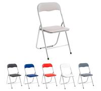 Marvin Sedia Pieghevole Imbottita Salvaspazio Portatile Richiudibile Da Interno Esterno Giardino Campeggio Ufficio Resistenti Ferro Leggere Colorate Comode Con Schienale Poggiapiedi (Tortora)