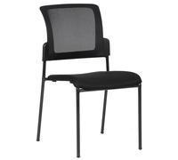 Sedia Poltrona Attesa da Ufficio in Tessuto e Rete Tosini San Diego Nero