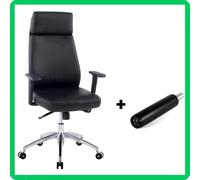 Sedia poltrona da per ufficio con ruote braccioli simil pelle pistone CT073