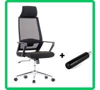 Techly Sedia per Ufficio con Schienale Alto e Base Cromata Nero