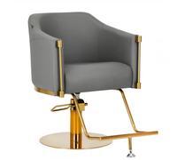 SEDIA POLTRONA DA TAGLIO CAPELLI UOMO DONNA PARRUCCHIERE BARBIERE ORO NERO O GRIGIA