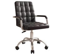 Sedia/Poltrona Gaming Ergonomica, Comoda Sedia da Lavoro Retrò con Schienale, Girevole A 360 Gradi con Braccioli, Telaio Allargato A Cinque Artigli, per Camera da Letto, Studenti, Sala Studio(Black)