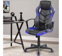 BAKAJI Poltrona Presidenziale Ergonomica Sedia Gaming Racing da Scrivana in Eco Pelle Arredo Ufficio Casa Cameretta Sala Riunioni Regolabile in Altezza Girevole e Direzionale