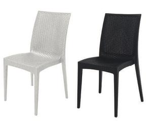SEDIA POLTRONA IN RESINA RATTAN BISTROT 57x50xH89