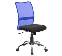 Sedia Poltrona Operativa da Ufficio in Rete Denver Blu e Nero