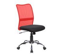 Sedia Poltrona Operativa da Ufficio in Rete Denver Rosso e Nero