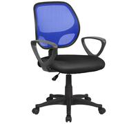 Sedia Poltrona Operativa da Ufficio in Tessuto e Rete Tosini Atlanta Blu/Nero