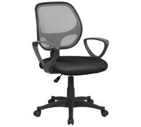 Sedia Poltrona Operativa da Ufficio in Tessuto e Rete Tosini Atlanta Grigio/Nero