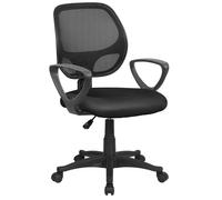 Sedia Poltrona Operativa da Ufficio in Tessuto e Rete Tosini Atlanta Nero