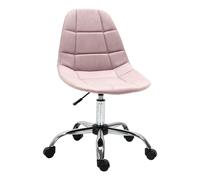 Sedia Poltrona Operativa da Ufficio in Tessuto Vellutato Rosa