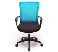 Sedia poltrona per ufficio mod Lotus colore blu con pistone a gas 58x62x98 cm