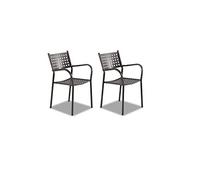 Sedia Poltrona per Uso Esterno Modello Alice CH1550 Colore Ferro Antico *** Offerta per 2 Pezzi *** ZINCATA E Verniciata A POLVERI per RESISTERE alle INTEMPERIE - Prodotta in Italia da VERMOBIL