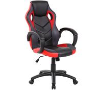 Sedia Poltrona Presidenziale da Gaming Ufficio in Similpelle Tosini Las Vegas Nero e Rosso