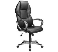 Sedia Poltrona Presidenziale Direzionale in Similpelle Nero da Ufficio