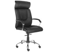 Sedia Poltrona Presidenziale Direzionale in Similpelle Nero da Ufficio