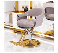 Sedia professionale da salone con rotazione a 360° regolabile pompa idraulica grigia in pelle PU sedia da barbiere sedia ergonomica per parrucchieri per il massimo comfort