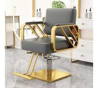Sedia professionale girevole a 360° per salone e spa, per parrucchieri, tatuatori ed estetiste, sedia resistente per shampoo, capacità 181,4 kg, altezza regolabile (H: 83-97 cm), grigio E
