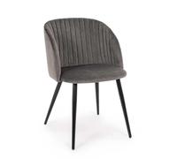 Sedia Queen velvet grigio cadetto Grigio