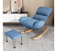Sedia reclinabile a dondolo di metà secolo con morbido cuscino per il massimo relax in camera da letto o tempo libero all'aperto