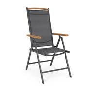 Sedia Reclinabile con bracci Bizzotto Niagara Alluminio Polywood 7 Posizioni