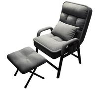 Sedia reclinabile con schienale alato, poltrona da soggiorno, sedia TV con poggiapiedi, sedia da lettura per camera da letto, comodo mobile da salotto