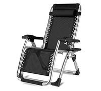 Sedia reclinabile da giardino di grandi dimensioni, 199,6 kg, resistente, sedia a sdraio portatile a gravità zero per persone pesanti (senza tappetino)