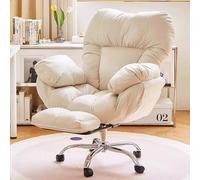 Sedia reclinabile ergonomica con schienale a forma di amore, reclinabile a 3 livelli, oscillazione a 15°, ruote silenziose, comoda sedia da scrivania per ufficio, gioco o casa per il massimo relax