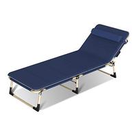 Sedia reclinabile extra larga, resistente, pieghevole, con supporto lombare, per patio esterno