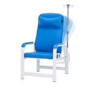 Sedia reclinabile medica con braccioli e palo IV per flebotomia e laboratorio, design portatile e imbottito