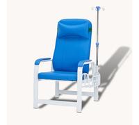 Sedia reclinabile medica regolabile per prelievo di sangue con supporto IV Pole Stand, comoda seduta imbottita, ideale per case di cura e cliniche, design ergonomico con braccioli