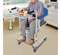 Sedia referrale per paziente, sedia a rotelle per doccia con regolazione in altezza, sedia per WC con ruote, 100 Kg, sedia notturna