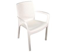 Sedia Regina Bianca con Braccioli - Set 4 Sedie - Arredo Esterno