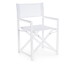 SEDIA REGISTA ALLUMINIO PIEGHEVOLE CAMPEGG MARE SPIAGGIA TEXTILENE BIANCO TAYLOR