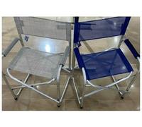 Sedia Regista Articolo Procida In Alluminio Blu e Corda