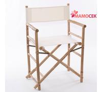 SEDIA regista pieghevole bamboo 56x44h88 poltrona tela balcone giardino relax