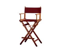 Sedia Regista Sgabello Pieghevole Leggera Portatile Director Make Up Hotel Ristorante Casa Veranda Bar Trucco Legno Di Faggio Tessuto Alta Truccatrice Richiudibile (Fusto mogano - Tela bordeaux)