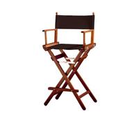 Sedia Regista Sgabello Pieghevole Leggera Portatile Director Make Up Hotel Ristorante Casa Veranda Bar Trucco Legno Di Faggio Tessuto Alta Truccatrice Richiudibile (Fusto mogano - Tela marrone)
