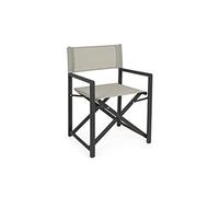 BIZZOTTO - Sedia Regista Taylor Grigio Scuro/Bone