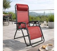 Sedia relax comfort da giardino poltrona relax sdraio giardino + campeggio pi...