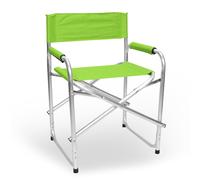 Sedia relax pieghevole Regista in alluminio con rivestimento in textilene verde