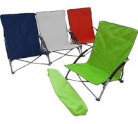 Sedia richiudibile con sacca da mare per relax spiaggia giardino piscina tessuto in poliestere-blu